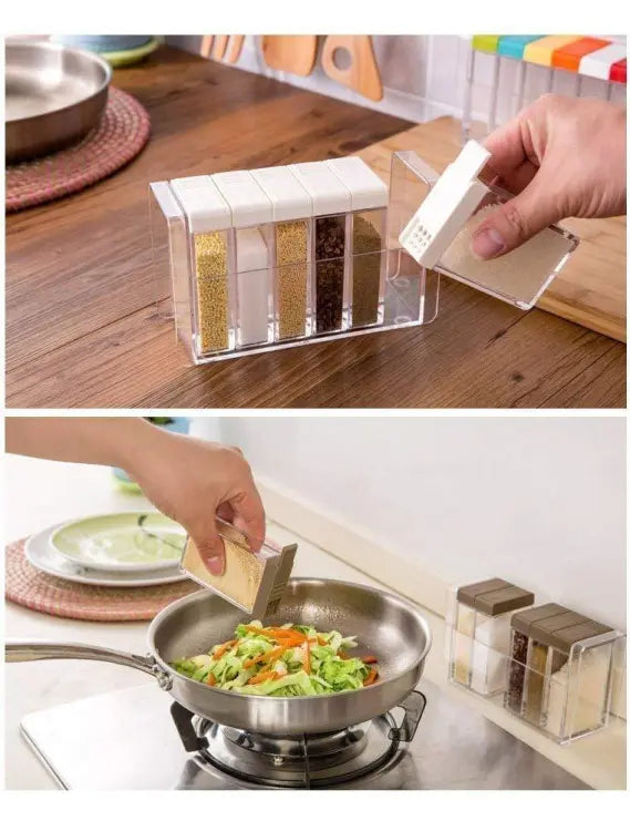 Spice Jars Dispenser Masala Rack Easy Flow – photo 3