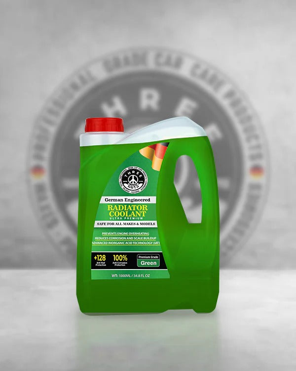 THREE GUYS Radiator Coolant �Premium Grade Green | Anti-Corrosion & Overheating Protection | Inorganic Acid Technology (1L)