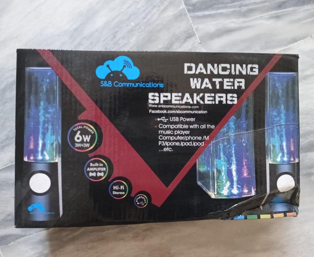 Water Dancing LED Speakers �Colorful Fountain Music Speaker with 3D Sound | USB Powered Portable Desktop Speaker (Random Color)