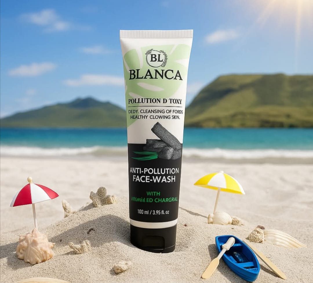 Blanca Pollution Detox Facewash With Charcoal Green Tea And Aloe Vera Deep Cleansing 100ml
