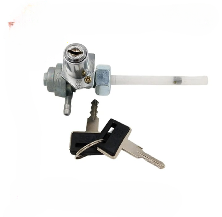 Crown Motorcycle Fuel Cock with Key Lock for Honda CD70 & CG125 �Fuel Tap Valve with Reserve Function