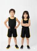 2 PCs Set Kids Cool Summer Sando Outfit �Lightweight Sleeveless Casual Wear for Boys & Girls, Soft Breathable Fabric (Medium)