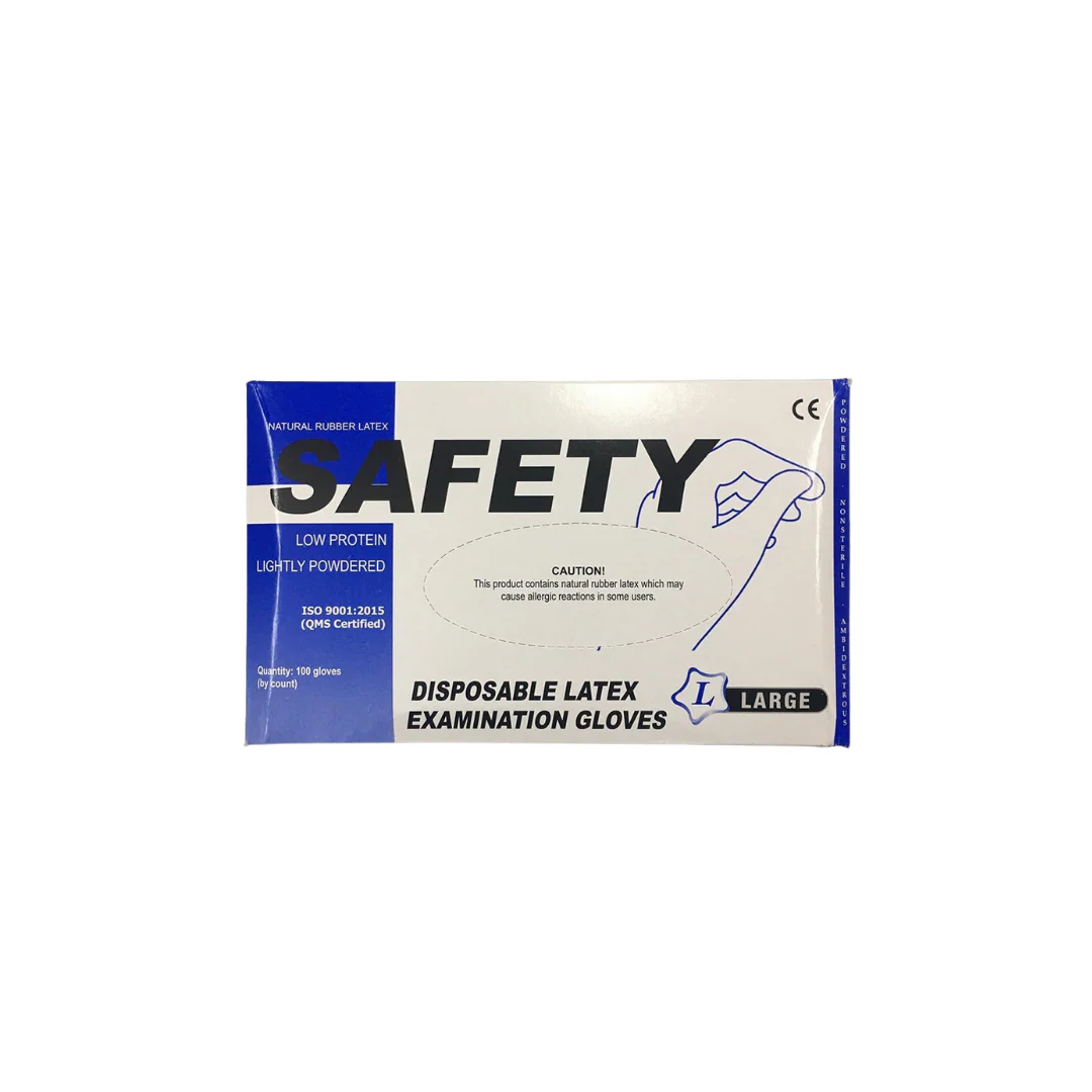 100PCs Safety Examination Gloves �Premium Protection, Comfort & Hygiene for Medical, Laboratory, and Everyday Use with Reliable Performance (Medium)