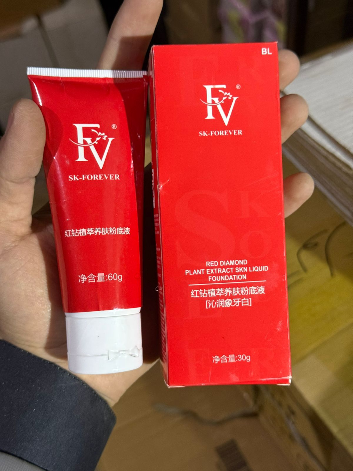 BL SK Forever FV Red Diamond Plant Extract Sun Liquid Foundation(30gram)