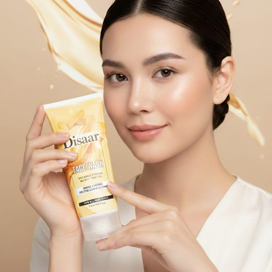 Disaar 24K Gold Face Wash Liquid For All Skin Types 150Ml Anti Aging Formula Organic And Natural Cleanser