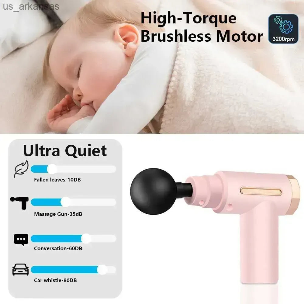 Professional Smart Percussion Massage Gun �High-Intensity Deep Tissue Muscle Massager With 4 Interchangeable Heads