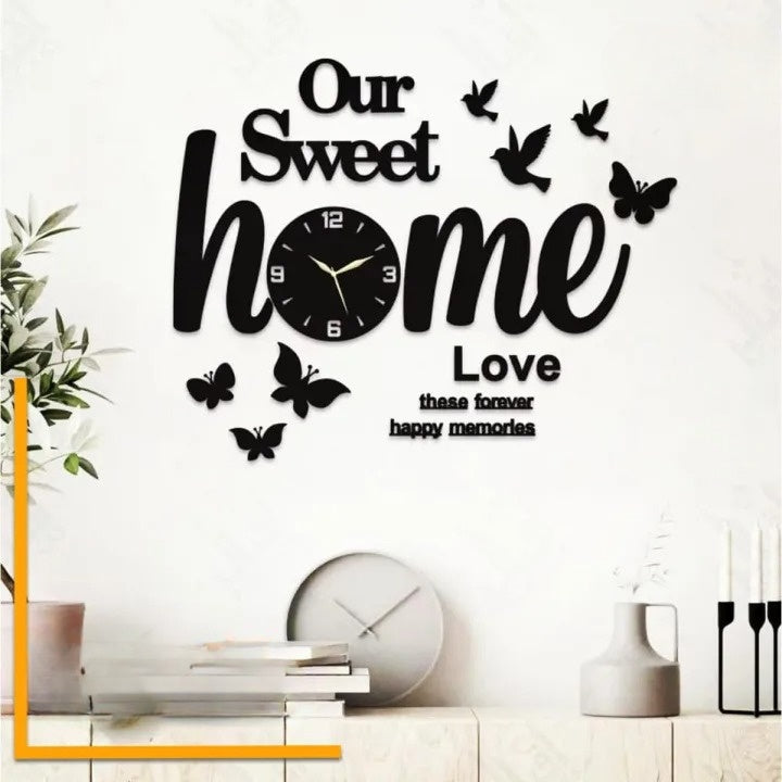 Our Sweet Home 3D Wooden Wall Clock – photo 1