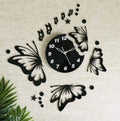 3d wall clock And Butterfly Wooden Wall – photo 1