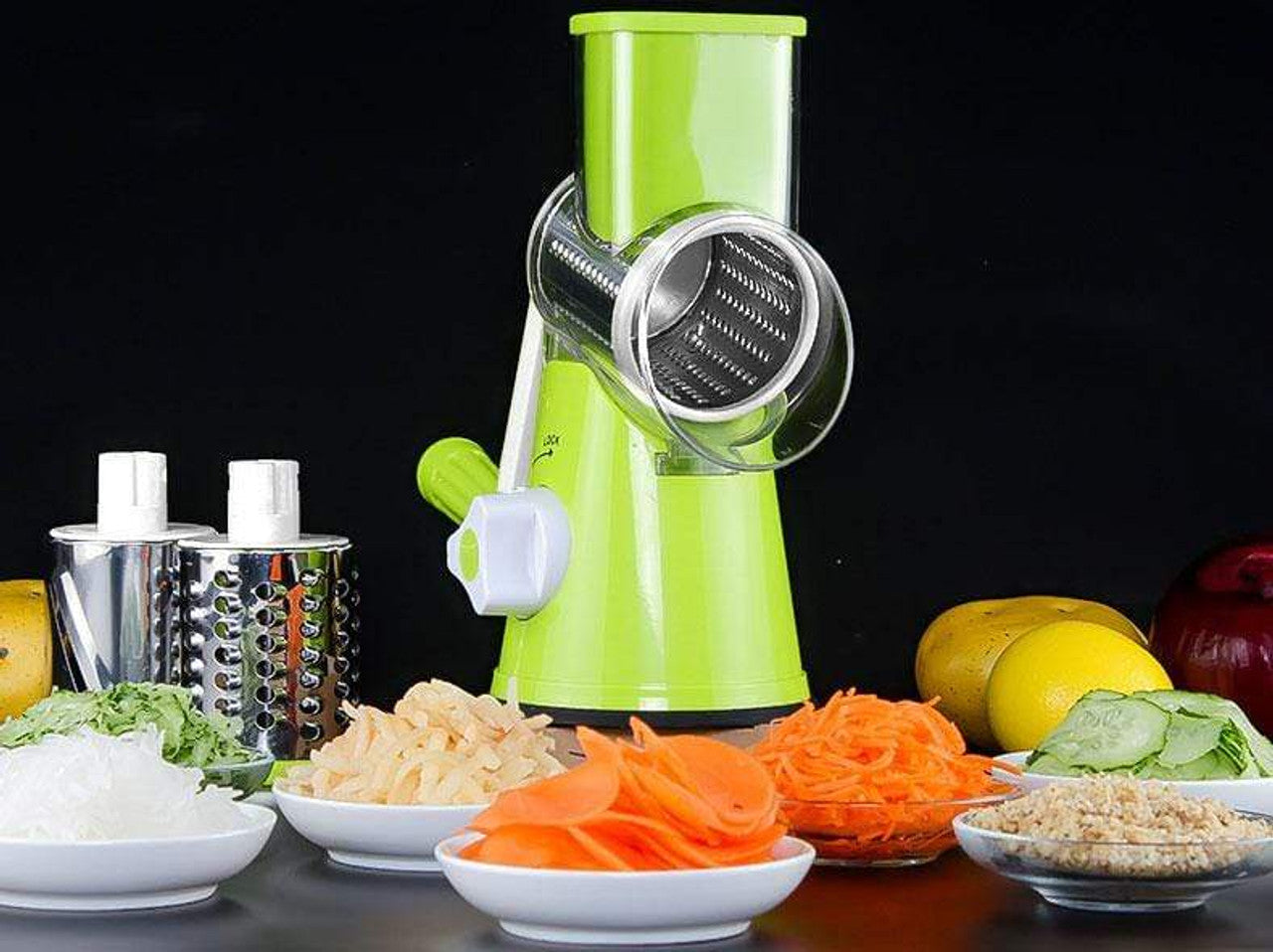 Multifunctional Manual Vegetable TABLE TOP DRUM  Cutter Slicer ( Random Color )