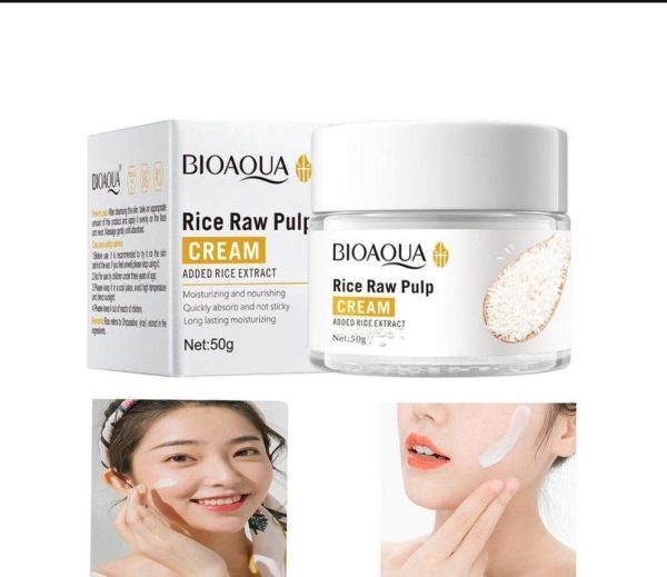 BIOAQUA Rice Raw Pulp Facial Cream - Moisturizing Face Cream 50g
