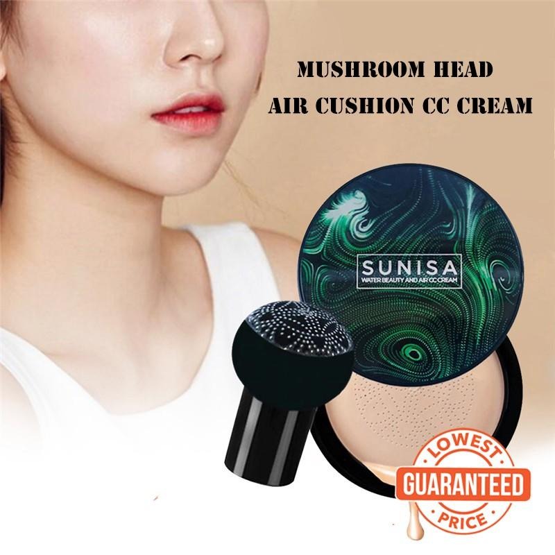 Sunisa Foundation Base 20g Waterproof Mushroom Head Air Cushion BB Cream Nude Liquid Foundations  (with yanqina 36H liner )