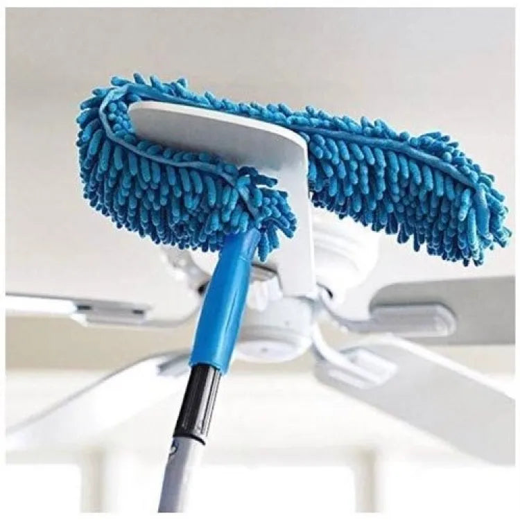 Fan Duster Flexible Micro Fiber Duster With Telescopic Stainless Steel Handle for Fan Cleaning Specially (random color)
