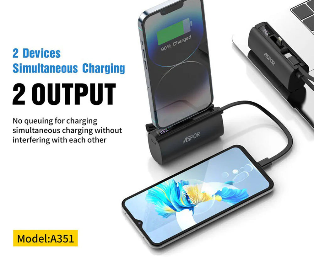 Aspor A351 2in1 Iphone & Type-C Flexible – photo 2