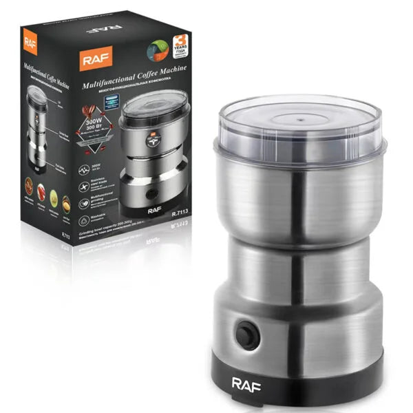 MULTI PURPOSE ELECTRIC COFFEE GRINDER AUTOMATIC COFFEE SPICE BEAN GRINDER STAINLESS STEEL RAF