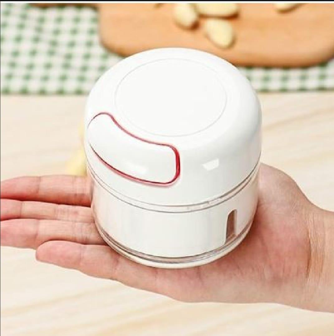 Mini Food Chopper White PP Plastic No Electricity