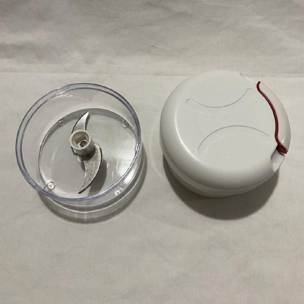 Mini Food Chopper White PP Plastic No Electricity