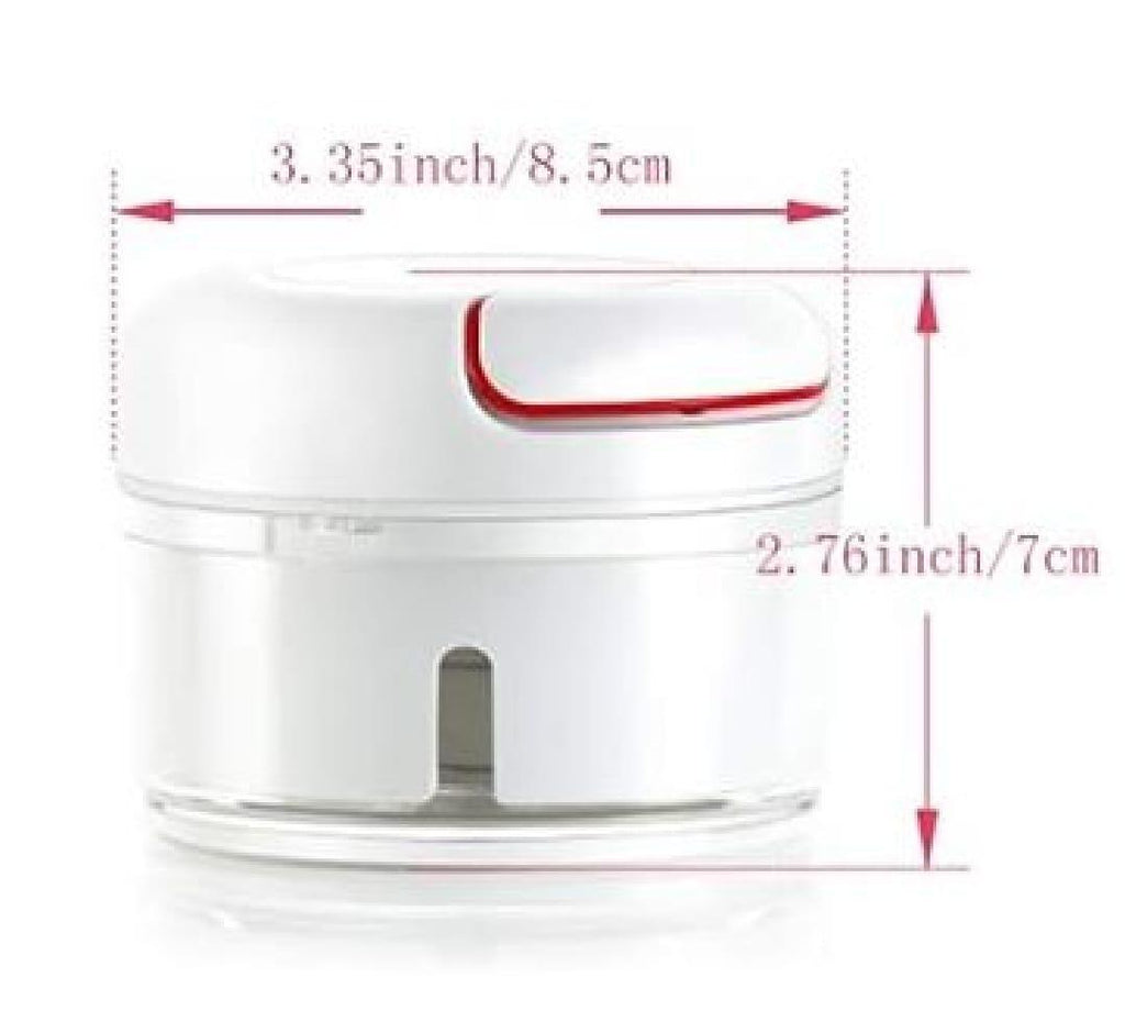 Mini Food Chopper White PP Plastic No Electricity