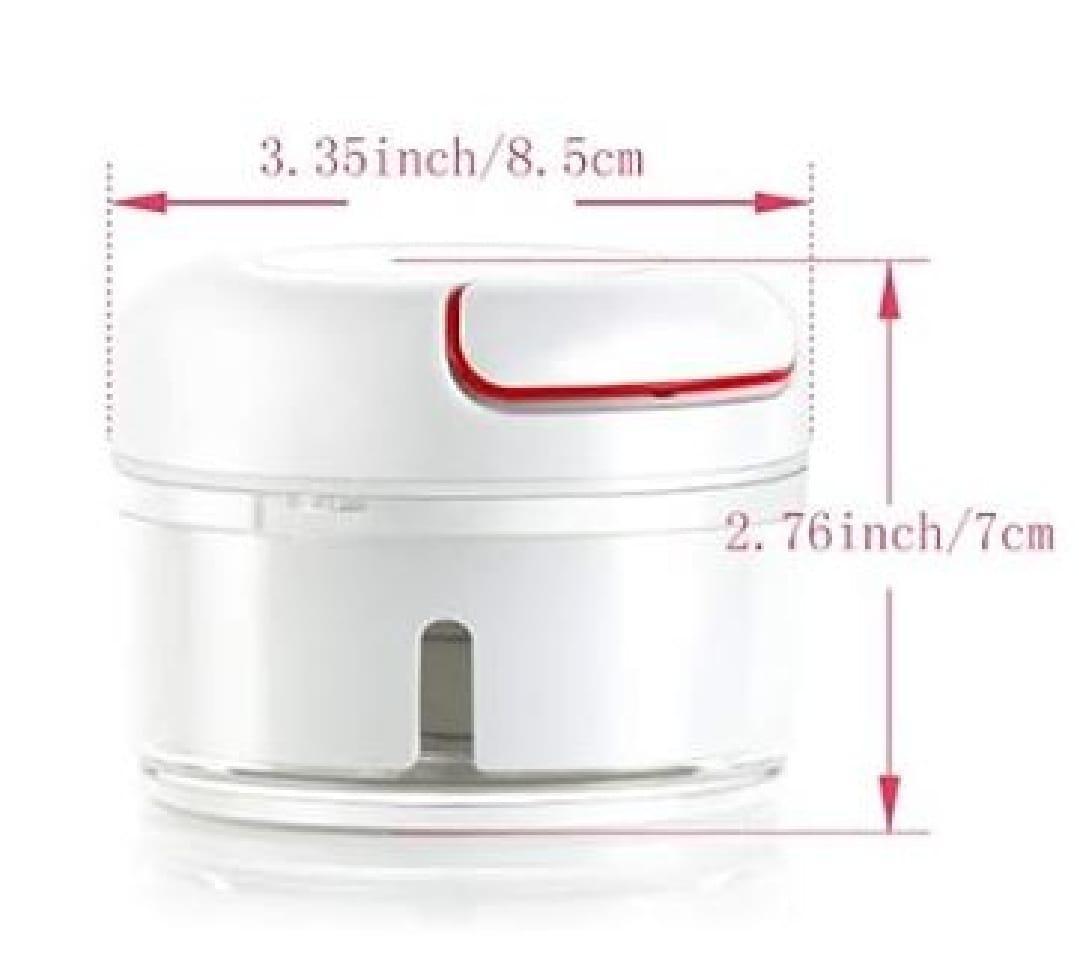 Mini Food Chopper White PP Plastic No Electricity