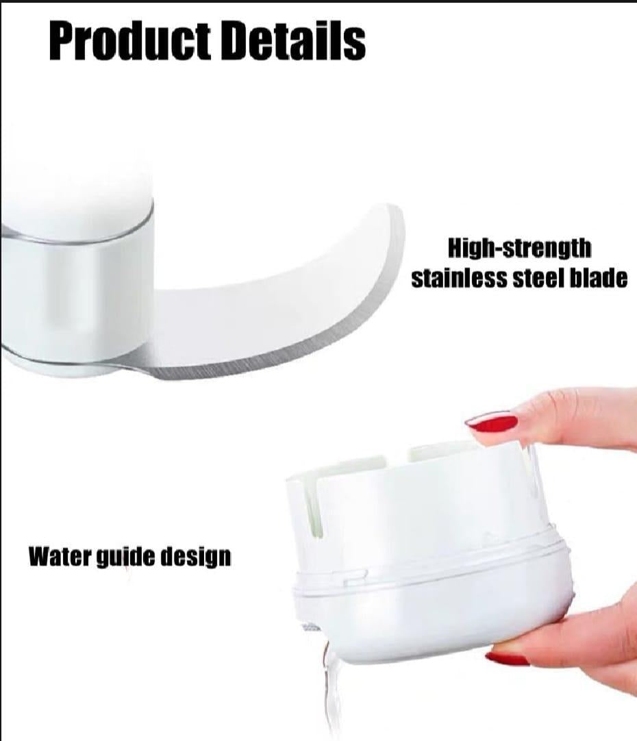 Mini Food Chopper White PP Plastic No Electricity