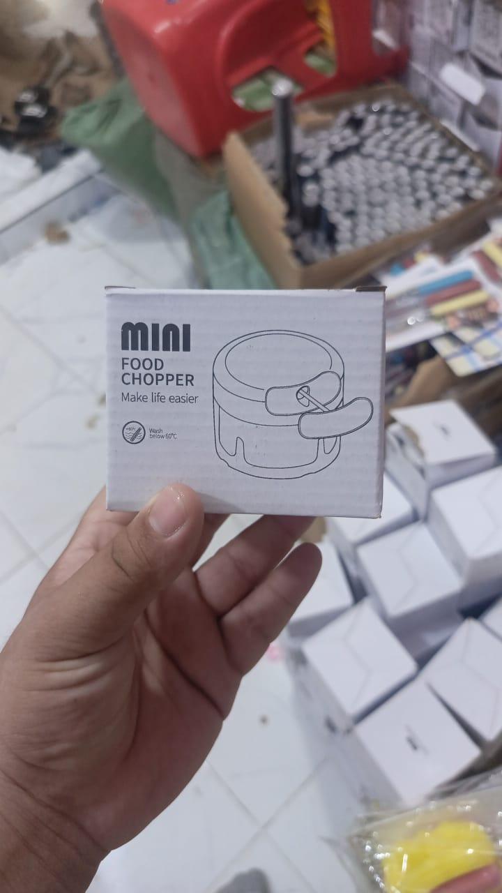 Mini Food Chopper White PP Plastic No Electricity