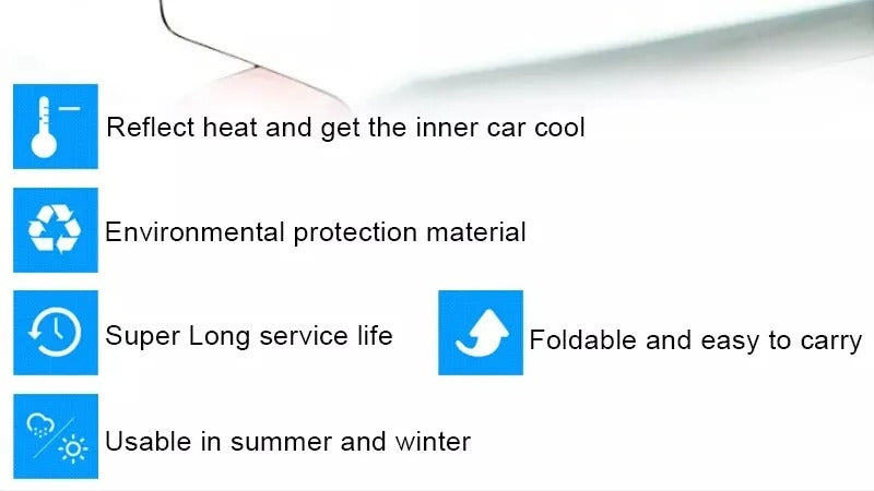 Universal Car Windscreen Sunshade 130 by 60 CM,For Hatchback ,Small Cars ,,Anti heat material -Universal Car Sun shade 130 by 60 CM