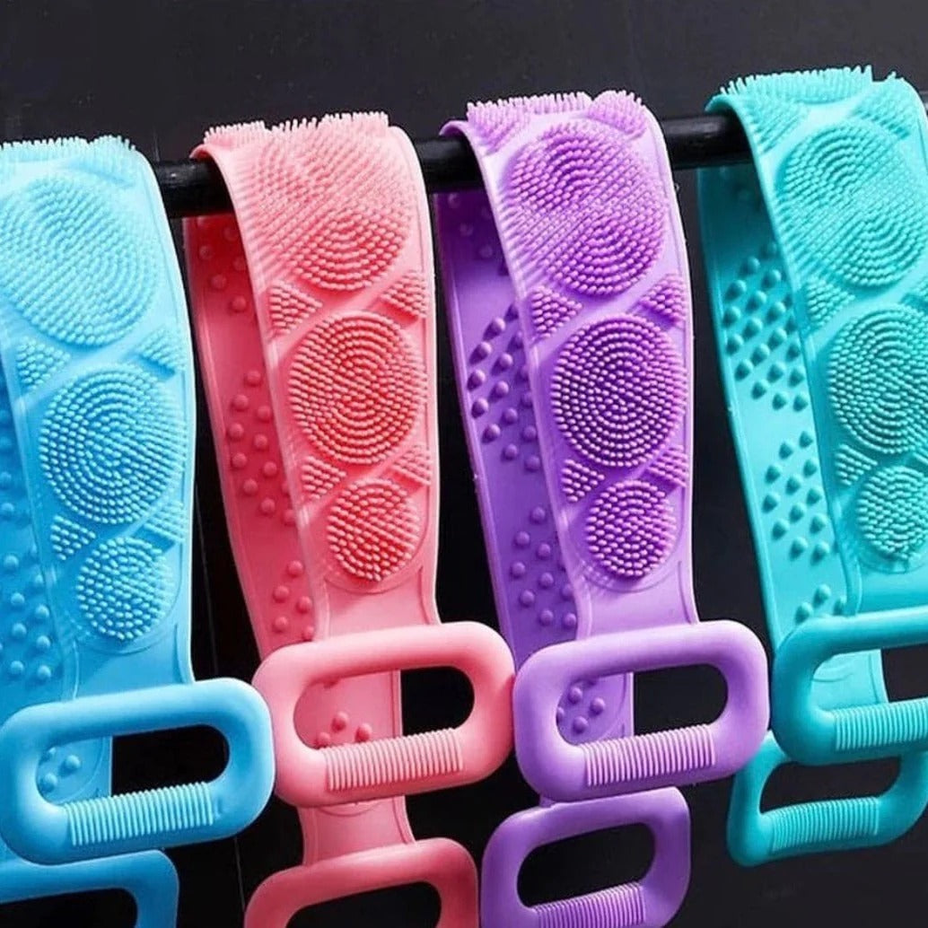 Silicone Bath Body Brush Soft Rubbing Exfoliating Massage For Back Cleaning High Quality Bathroom Accessories | Random Colour