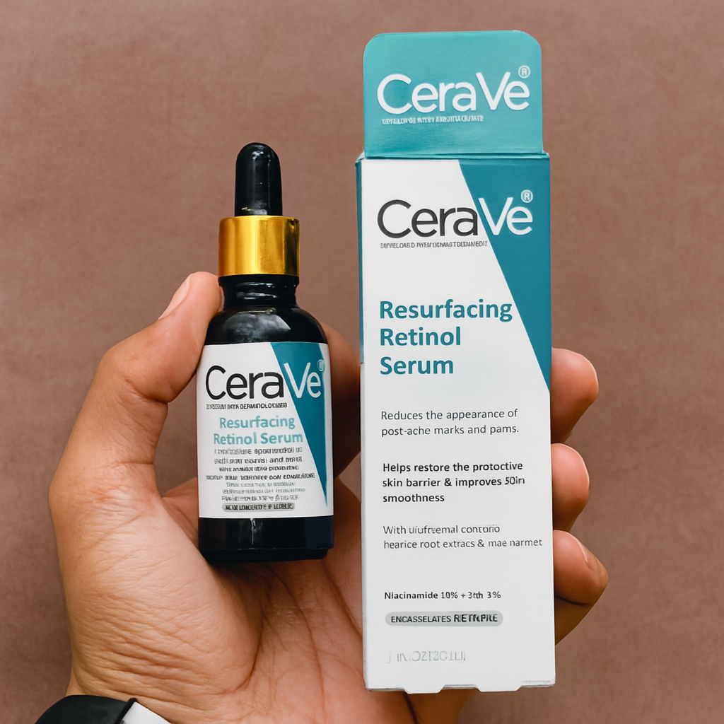 Cerave Resurfacing Retinol Serum 30ml �Gentle Face Serum For Smoother Skin Texture, Reduces Post Acne Marks, And Restores Healthy Radiant Complexion