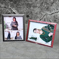 Photo Frame Set Black Red Plastic Wedding Office Decor