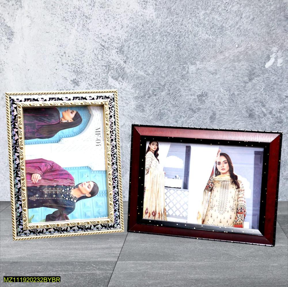 Golden & Maroon Photo Frames Set for Home Decor