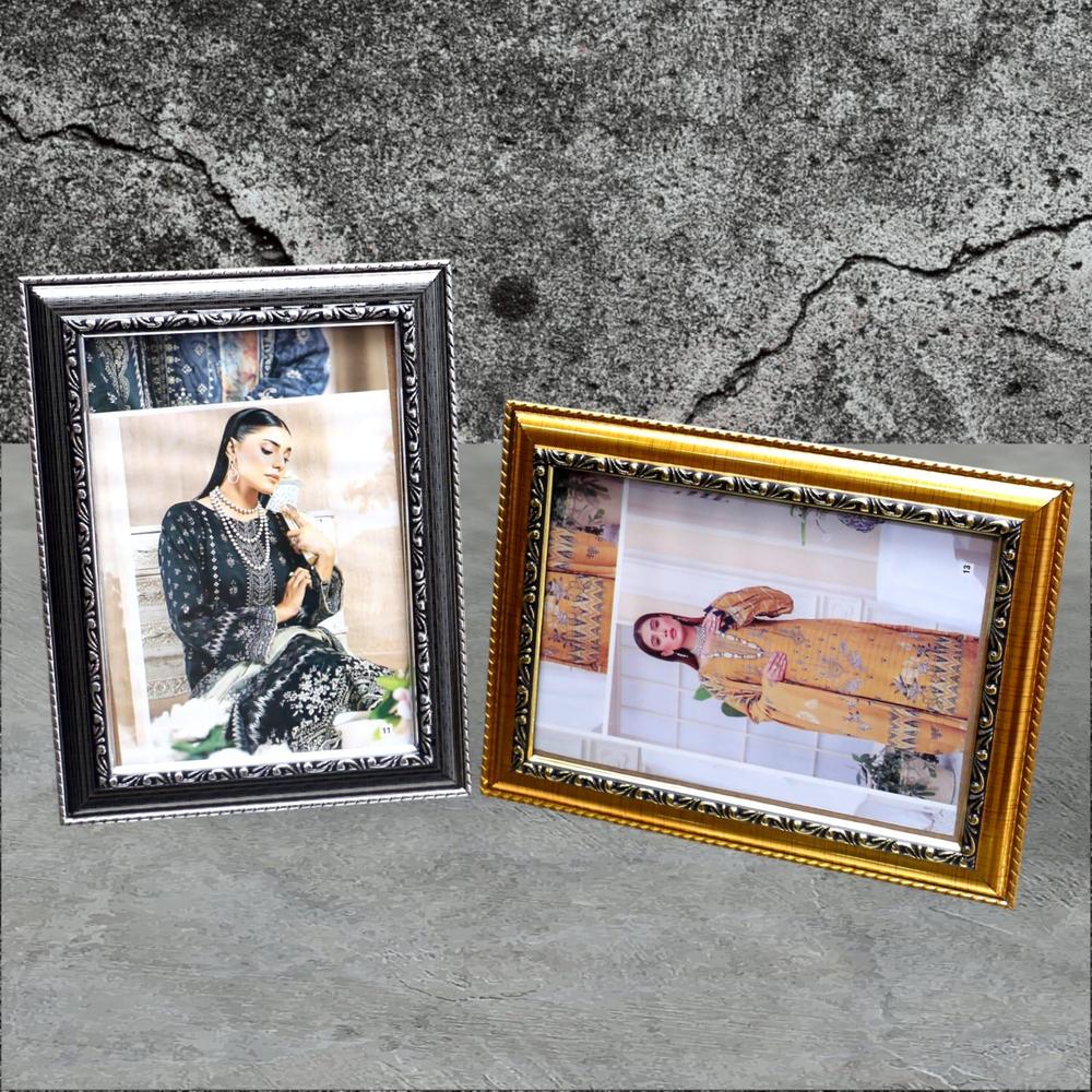 Golden Black Photo Frame Set for Home Decor