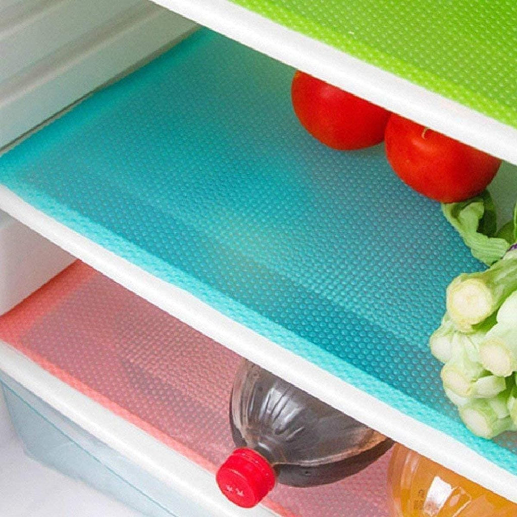 Refrigerator Mats Shelf Liners, 45 ?150cm Plastic Refrigerator Liners Washable Can Be Cut Waterproof Refrigerator Pads Fridge Mats Drawer Table Placemats (1 Roll Multicolors)
