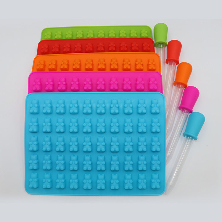 Bear Shape Silicone Mould Set for Gummy Candles & Ice Cubes