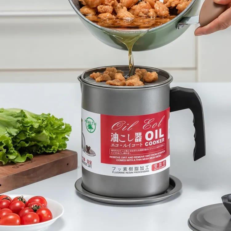 Stainless Steel Frying Pot 1.4L Grey Non-Slip Handle