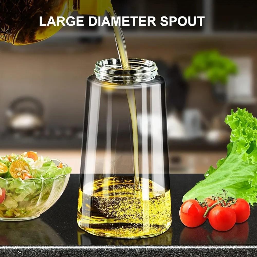 2-in-1 Oil Spray Bottle Glass Green Black White