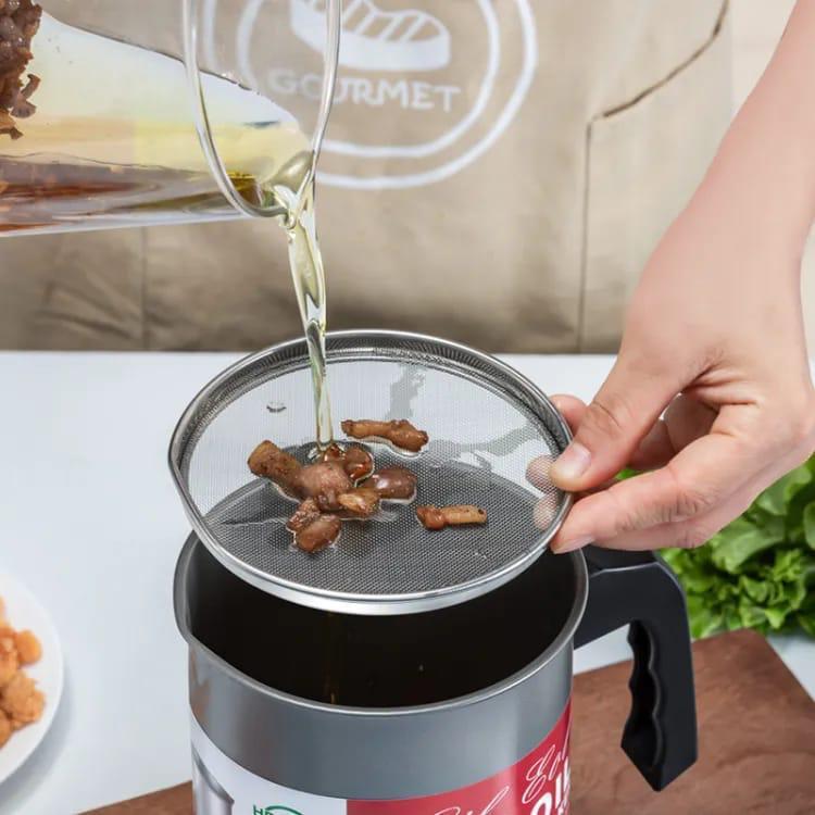 Stainless Steel Oil Filter Pot with Dust Lid