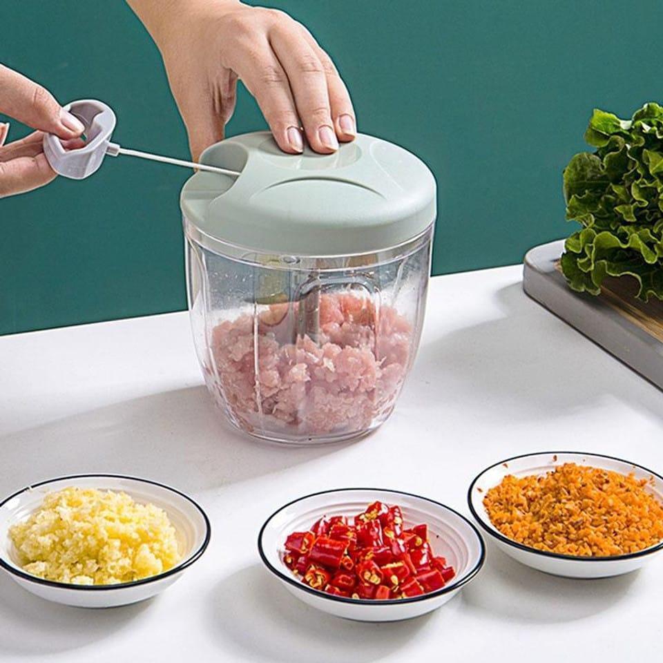 Hand Operated Vegetable Cutter Pink ABS Plastic