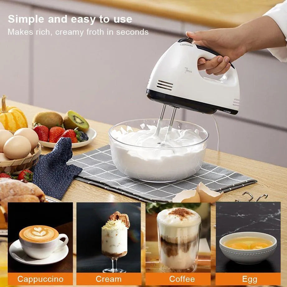 Stainless Steel Hand Mixer for Creamy Froth in Seconds