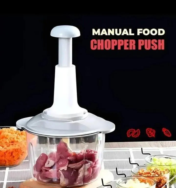 Manual Push Chopper ABS Plastic Multicolor Kitchen Tool