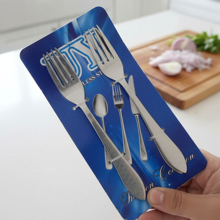 6 Pcs Stainless Steel Table Fork Set | Premium Quality | Durable & Dishwasher Safe | Elegant Design