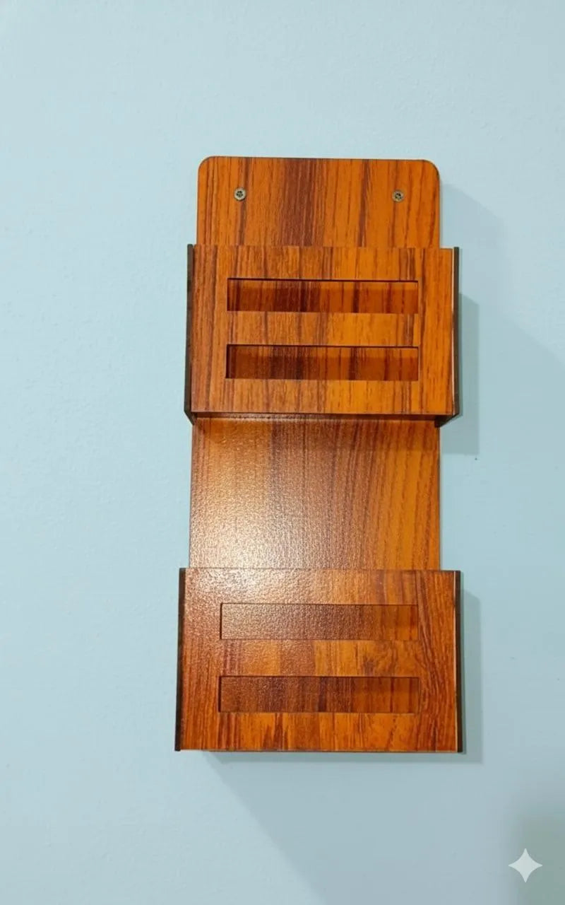 Wooden Mobile Holder with Lipstick Storage