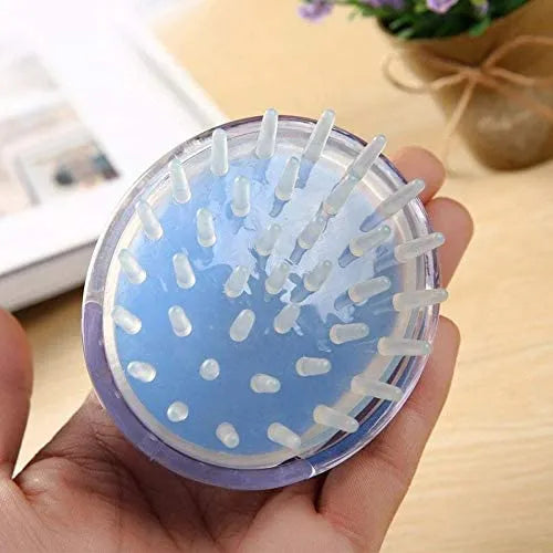 Hair Wash Brush & Scalp Massage Comb �Anti-Dandruff Silicone Shampoo Brush | Deep Scalp Cleanser, Hair Growth Massager, Anti-Itch & Anti-Hair Fall Tool | Random Color