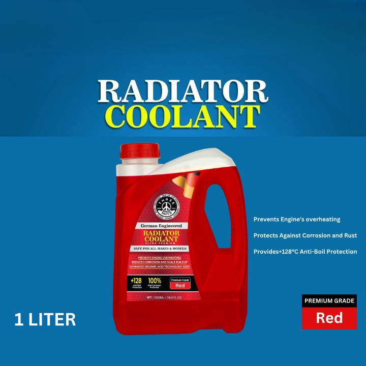 THREE GUYS Radiator Coolant Red �Premium Grade | Car Engine Coolant | German Engineered | 1000 ML