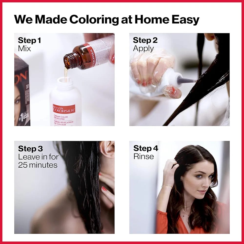 Revlon ColorSilk Hair Color #30 Dark Brown �Ammonia Free Permanent Hair Dye
