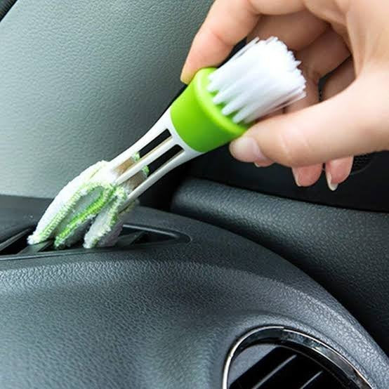 2-in-1 Car Air Conditioning Vent Cleaning Brush - Multi-Functional Microfiber Detailing Tool