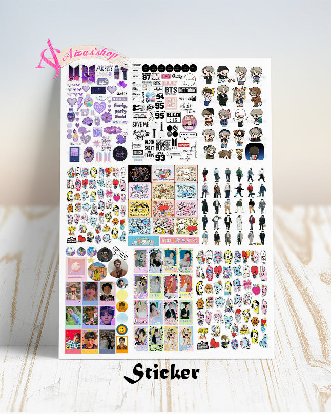 BTS Sticker Sheet Uncut 11x8Inches