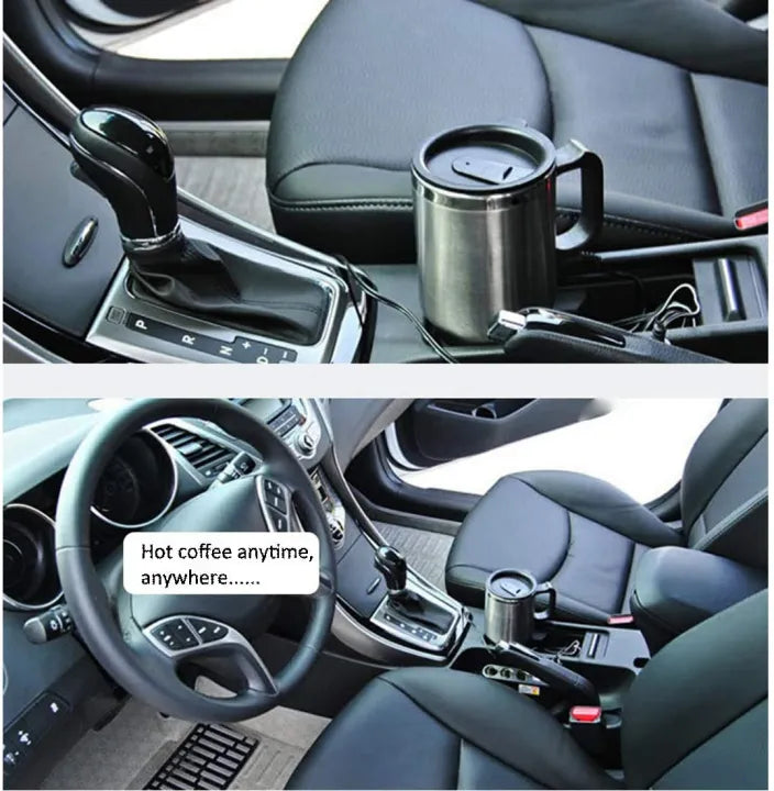 12 Volts 450 ml Heated Travel Mug Coffee /Tea/Soup Cup Car Charging Electric Kettle
