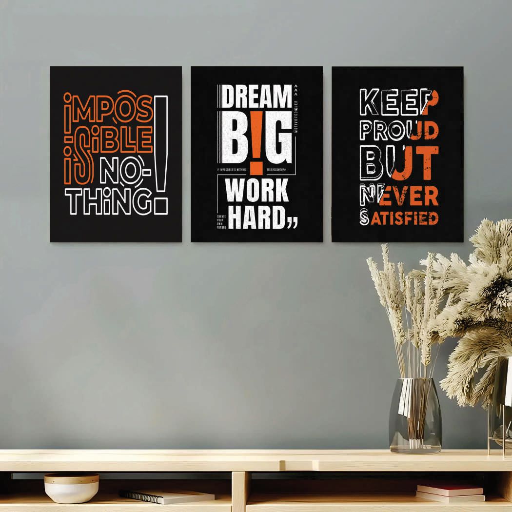 Set of 3 Premium Wall Art Photo Tiles �Modern Home Decor Sets 8x11