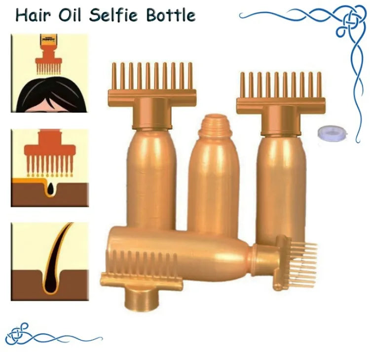 Hair Oil Applicator Bottle, Root oiling Comb bottle for Hair Coloring, Shampoo, Oiling, Dye, and Scalp Treatment for home &amp; commercial (Empty Bottle)
