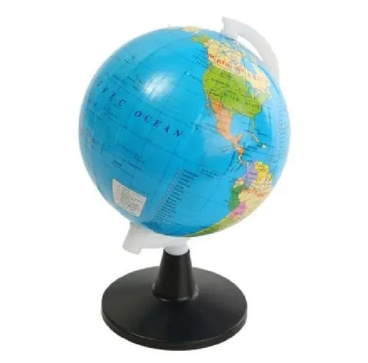 8cm Multicolor Plastic World Globe for Kids