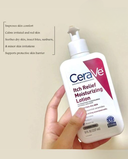 CeraVe Itch Relief Moisturizing Lotion �1% Pramoxine Hydrochloride, Relieves Itching & Hydrates Dry Skin, 237ml